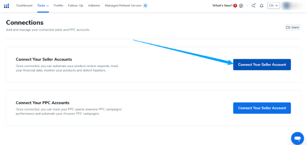 Select Connect Your Seller Account