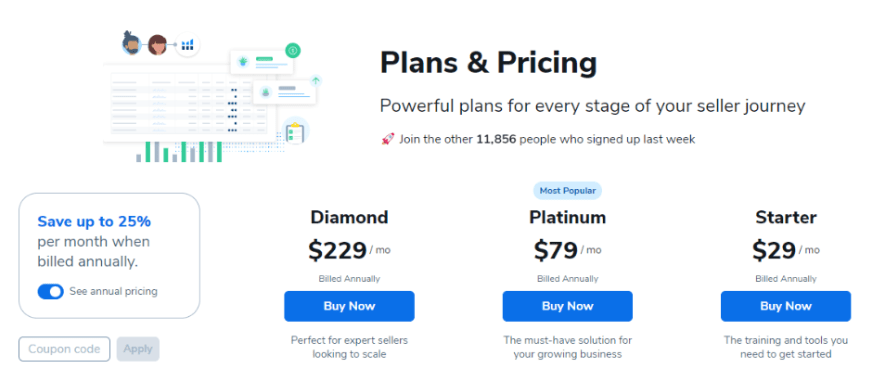 Helium 10 Pricing Plans