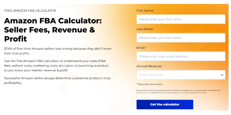 Jungle Scout Free Trial FBA Profit Calculator Tool