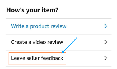 Find the “Leave Seller Feedback”